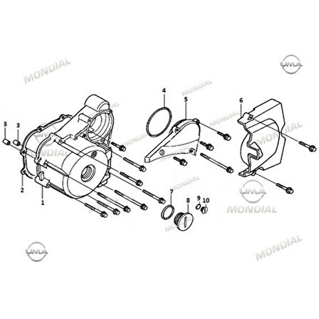 Mondial Ucg 110 Krank Kutusu Sol Kapak (Statör Kapağı) Orj