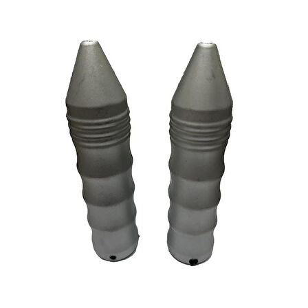 4 Parmak Mat Gri Sivri Elcik Plastik