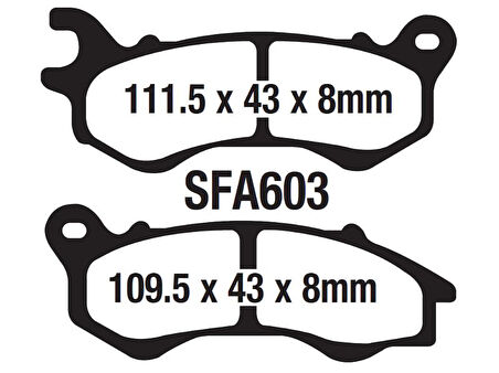 Mondial Strada 125 Ön Fren Disk Balatası Sfa603 Orj