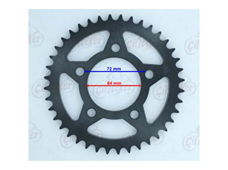 Mondial Arka Dişli 40 Drift L/Kd 125 F/Kiden 125 F/Vulture İ Yerli