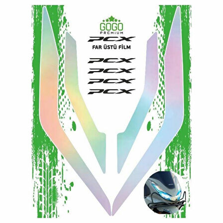 Honda Pcx 2021 - 2024 Uyumlu Far Üstü Film Hologram