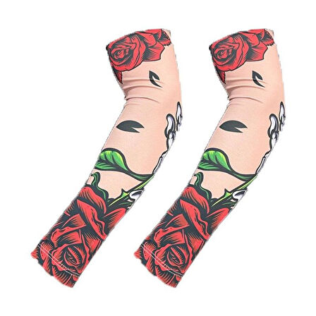 Giyilebilir Kol Dövmesi  Çorabı 3D Baskılı 2 Adet 006