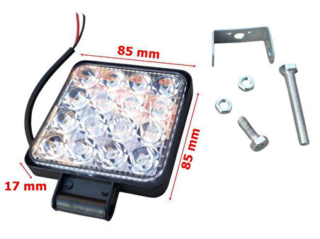 16 Ledli Kare Far Küçük