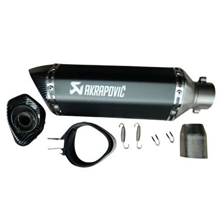Racing Model Eksoz Akrapovic Siyah Susturuculu