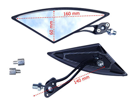 Ayna Üçgen Modifiye Karbon 8-10 Mm