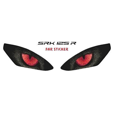 Rks Srk 125 R 2023 - 2025 Uyumlu Far Sticker Kırmızı
