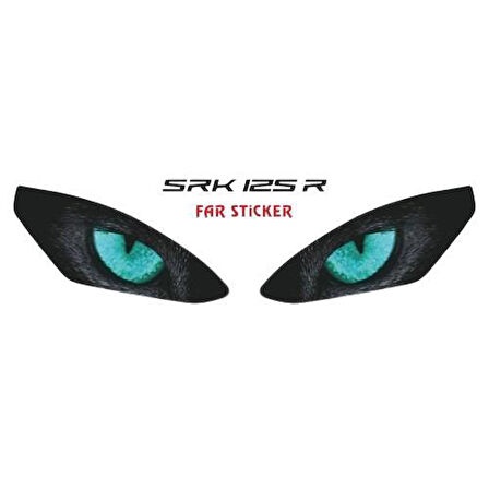 Rks Srk 125 R 2023 - 2025 Uyumlu Far Sticker Mavi