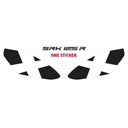 Rks Srk 125 R 2023 - 2025 Uyumlu Far Sticker Beyaz X