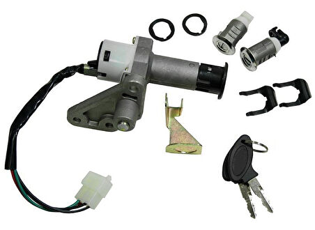 Scooter 150 Kontak Ve Kilit Seti 4 Fişli İth