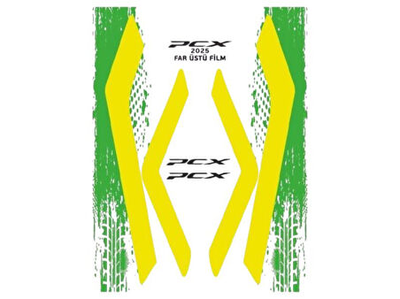 Honda Pcx 2025 Uyumlu Far Üstü Film Sarı