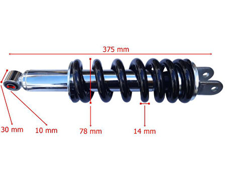 Honda Twister 250 Arka Amortisör 375 Mm Gazlı