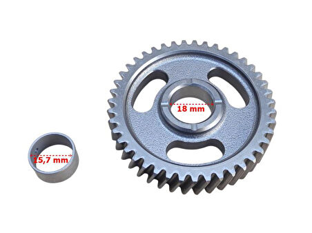 Kuba Atv Vip Track Şanzıman Dişlisi 43T İç 15,70 Mm R Helis 3 Delikli 2020 Orj