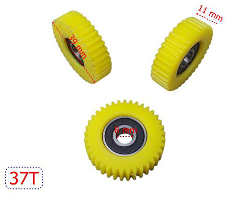 Plastik Dişli 37 Diş 3 Lü Set E-Bisiklet Fat Bike
