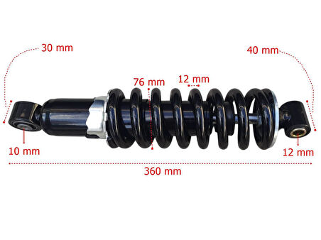 Yamaha Cross Xtz 250 Arka Amortisör 360 Mm Gazlı