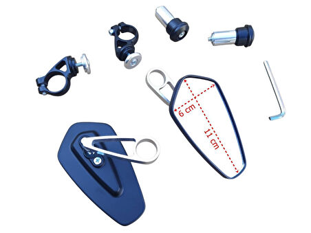 Gidon Aynası (Beşgen) Sağ-Sol Gri