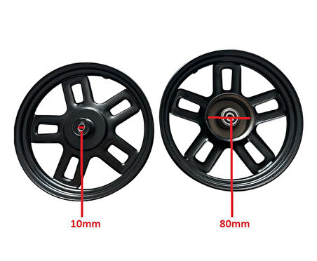Volta Ön 14X250 Jant Kampanalı Siyah Saç E-Bisiklet/Volta Vsm