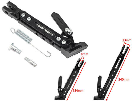 Üniversal Yan Sehpa Set Ayarlı Alüminyum Siyah