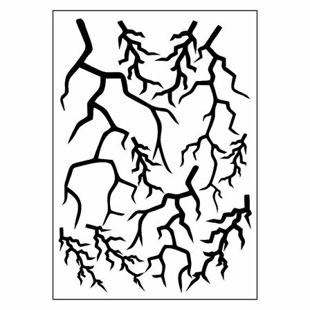 A4 Sticker 132 Tek Paket Çoklu Şimşek Siyah