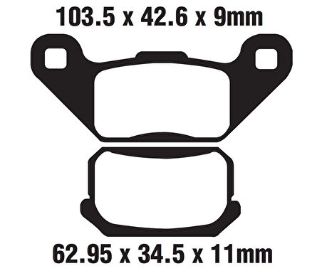 Atv Atv-Buggy Arka Fren Disk Balatası Fa431 A Kalite