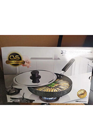 Promo Star 32 Cm Balık Tavası Kapaklı Siyah DN20072