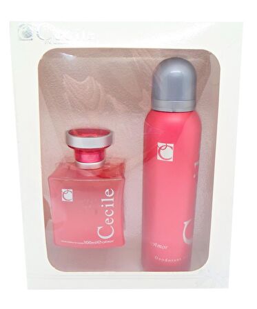 Cecile Amor Parfüm 100 Ml. & Deodorant 150 Ml. For Women (Bayanlar için)