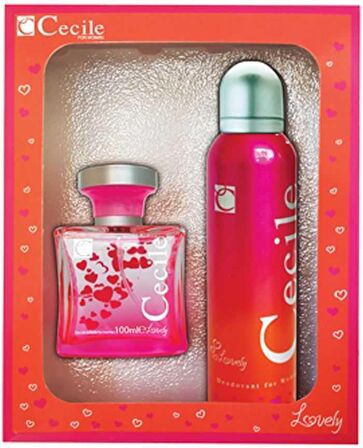 Cecile Lovely EDP Çiçeksi Kadın Parfüm 100 ml & Cecile Lovely Deodorant 150 ml