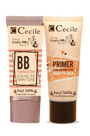 Cecile Keçi Sütlü BB Foundation 02 MB+Keçi Sütlü Beauty Primer