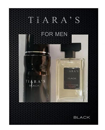 Tiara's Black For Men Kofre 50ml Parfüm-150ml Deodorant Set