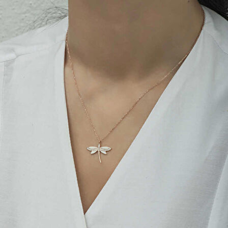 Gümüş Yusufçuk Kadın Kolye