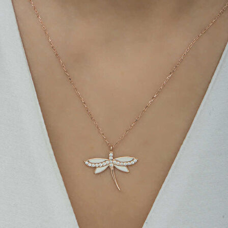 Gümüş Yusufçuk Kadın Kolye