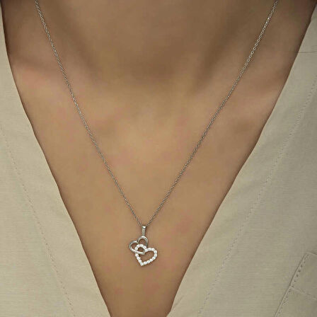 Gümüş Kalp Kadın Kolye