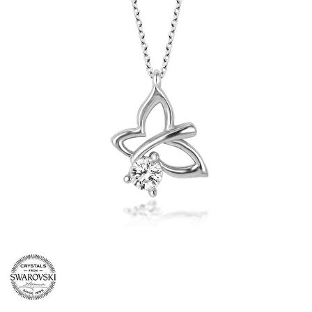 Swarovski Taşlı Gümüş Yusufcuk Kadın Kolye