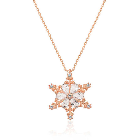 ​Gümüş Kar Çiçeği Kadın Kolye