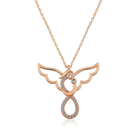 Gümüş Melek Anne Ve Çocuk Kadın Kolye