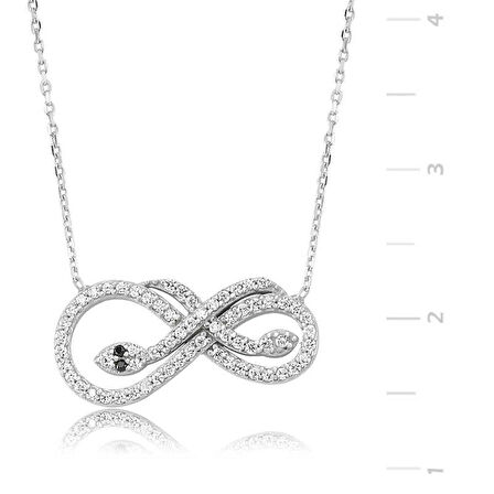 ​Gümüş Sonsuzluk Yılan Kadın Kolye