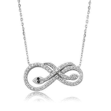 ​Gümüş Sonsuzluk Yılan Kadın Kolye