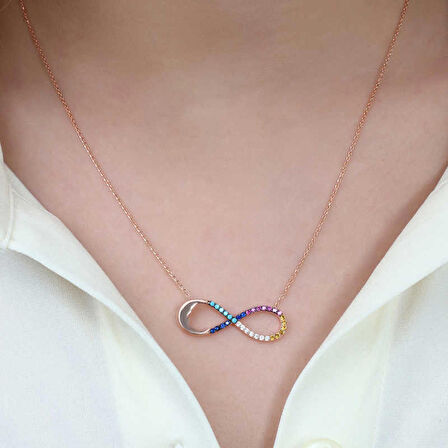 Gümüş Atatürk Silüeti Sonsuzluk Kadın Kolye