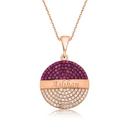 Gümüş Yuvarlak İsimli Kadın Kolye