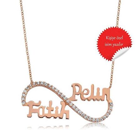 Gümüş İsimli Sonsuzluk Kadın Kolye