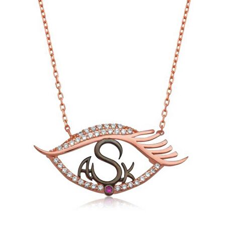 Gümüş Gözümde Aşk Kolye