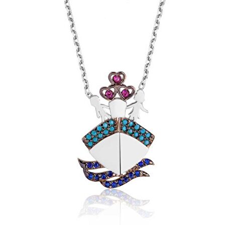 Gümüş Titanik Kadın Kolye