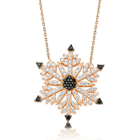 Gümüş Kar Tanesi Kadın Kolye