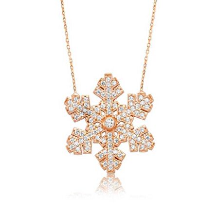 Gümüş Kar Tanesi Kadın Kolye