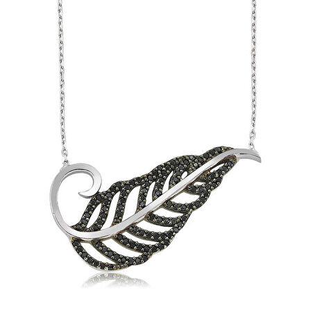 Gümüş Yaprak Kadın Kolye