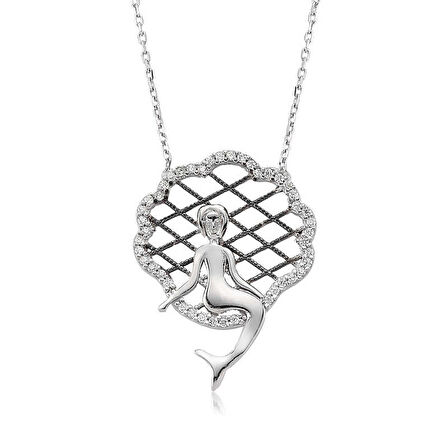 Gümüş Deniz Kızı Kadın Kolye