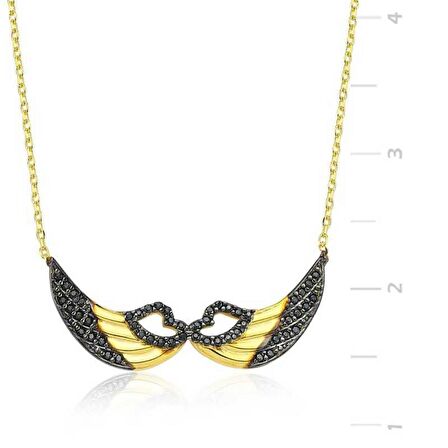 Gümüş Melek Kanadı Kadın Kolye