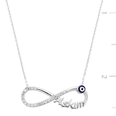 Gümüş Aşkım Sonsuzluk Kadın Kolye