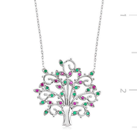 Gümüş Hayat Ağacı Kadın Kolye