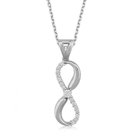 Gümüş Sonsuzluk Kadın Kolye