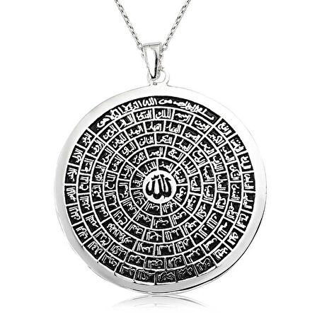 Gümüş Esmaül Hüsna Kolye